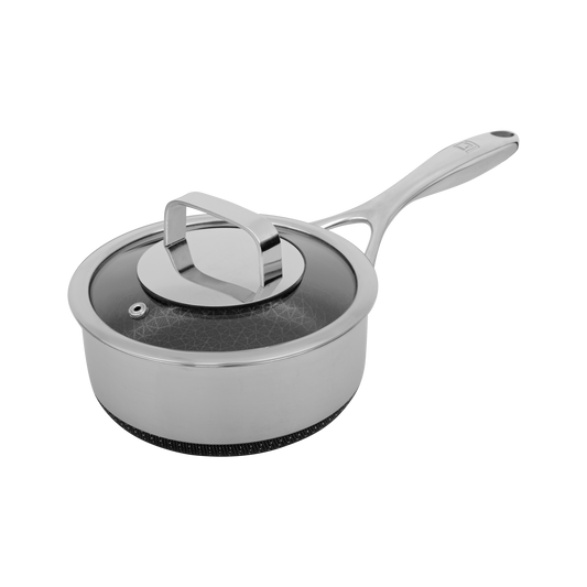 DiamondClad™ 1.5 Quart Hybrid Nonstick Saucepan with Glass Lid